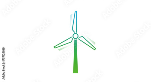 Wind turbine vector illustration for renewable energy and green technology concepts and sustainable power generation