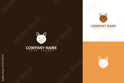 Minimalist Cat Head Logo Design for Modern Branding.