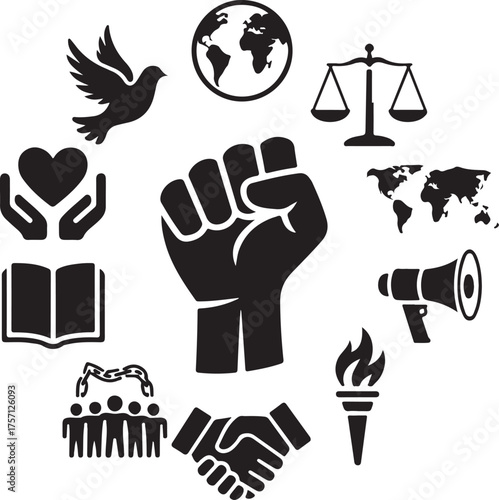 Empowerment and social justice advocacy graphic