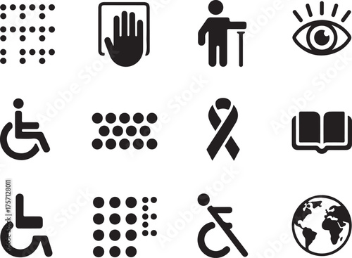 Accessibility icons for universal inclusion needs