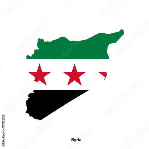 Map of Syria country isolated on transparent background
