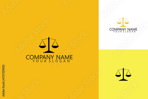 Scales of Justice Logo Design for Law Firm or Legal Services.