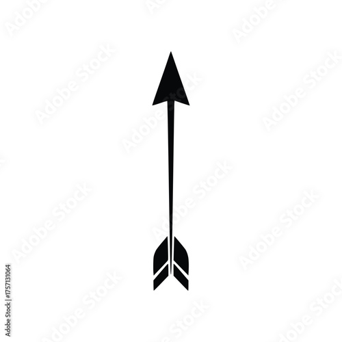 Archery Arrow Fletching Solid Glyph Vector Icon