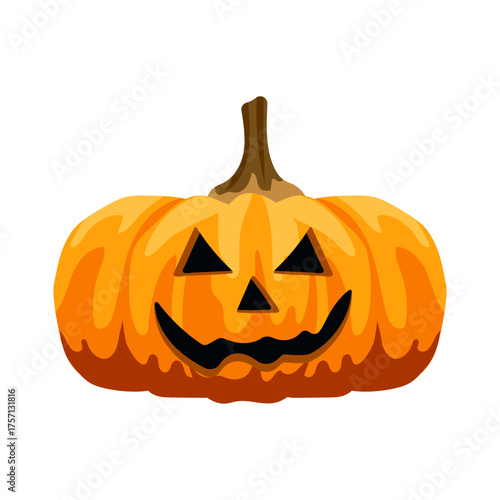 Spooky Halloween Jack O Lantern Pumpkin Carved Face Smiling Scary Autumn Holiday Decoration