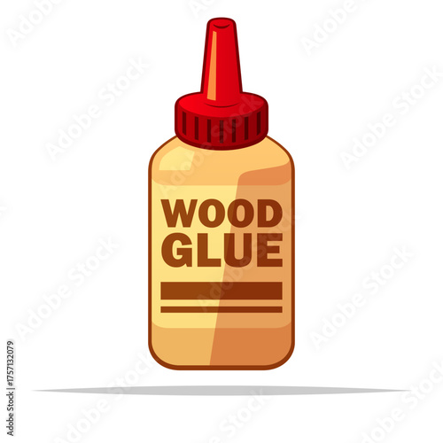 Wood glue vector isolated illustration