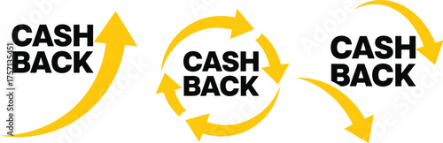 Dynamic Cash Back Cycle: Arrows Illustrating Financial Returns, Promotional Offers, and Money-Saving Incentives for Smart Investments and Banking Rewards Programs with Financial Growth and Business Su