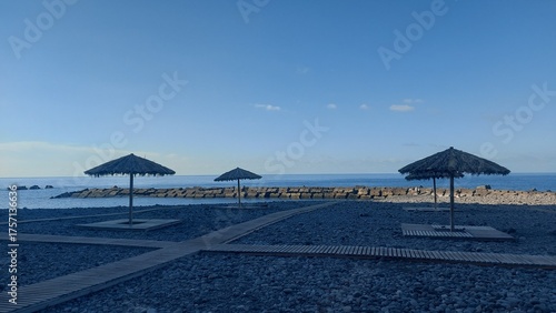 madeira island, pebbles, clouds, sea, water, ocean, island, paradise, peace, travel, destimation, tourism, portuga