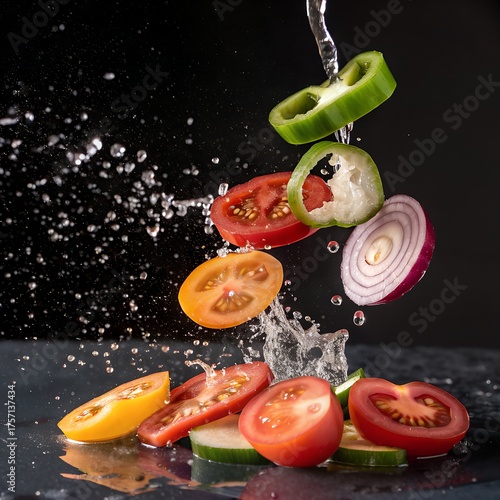 fresh vegetables on a white background
