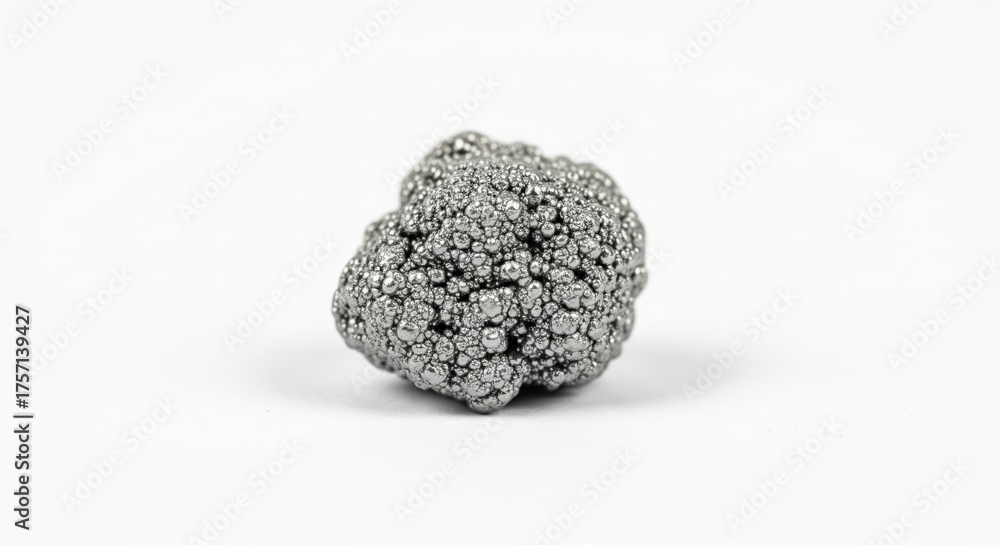 Fototapeta premium Americium Element Sample with Metallic Texture
