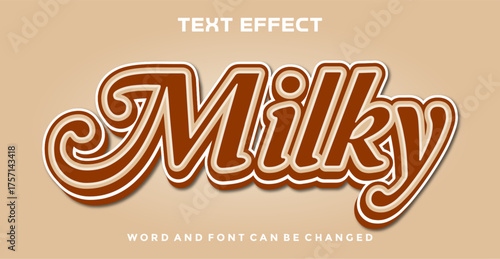 Milky editable text effect