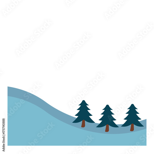 Winter Snow Landscape Footer