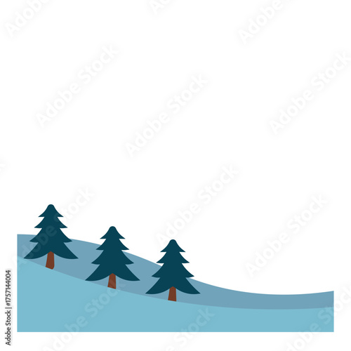 Winter Snow Landscape Footer