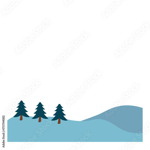 Winter Snow Landscape Footer