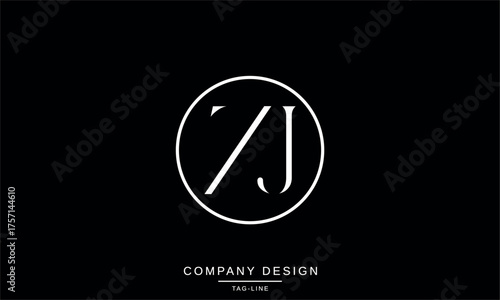 ZJ, JZ, Z, J Abstract Letters Logo Monogram Design Font Icon Vector Initials