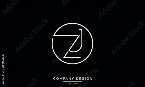ZJ, JZ, Z, J Abstract Letters Logo Monogram Design Font Icon Vector Initials