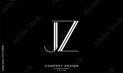 JZ, ZJ, J, Z Abstract Letters Logo Monogram Design Font Icon Vector