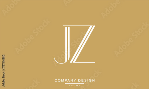 JZ, ZJ, J, Z Abstract Letters Logo Monogram Design Font Icon Vector