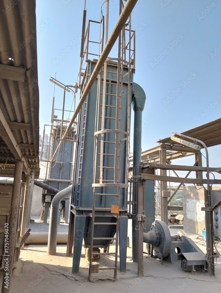 Fototapeta premium Bag filter in cement plant , dust collection in cement plant 