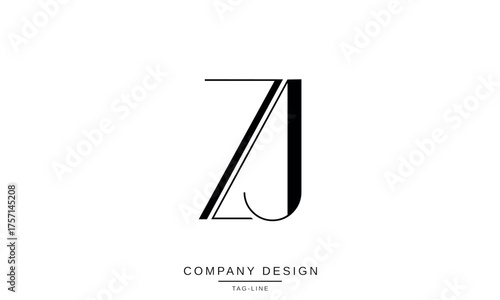ZJ, JZ, Z, J Abstract Letters Logo Monogram Design Font Icon Vector Initials