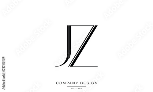 JZ, ZJ, J, Z Abstract Letters Logo Monogram Design Font Icon Vector