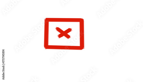 Abstract Red Brushstroke X in Box – Minimal Cross Mark Icon PNG Free Download Abstract Red Brushstroke X in Box – Minimal Cross Mark Icon PNG - GFXLoad