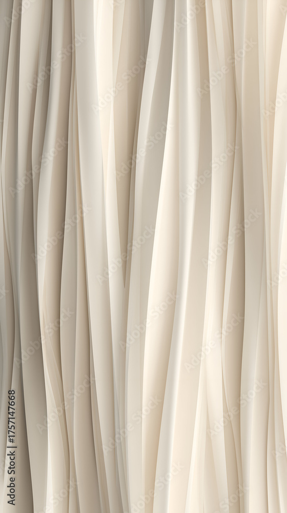 Obraz premium Subtle waves in a creamy color create a textured and modern abstract design, ideal for backgrounds and artistic wallpapers.