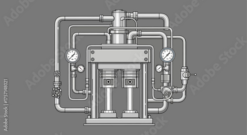 Industrial production line Manufacturing process of metal components and parts