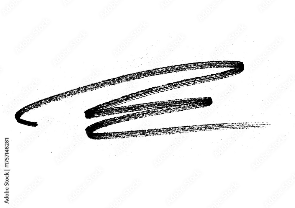 Fototapeta premium Black pencil hand writing strokes set on transparent