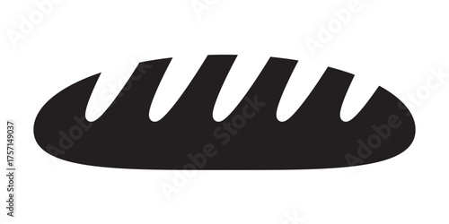 Bakery Bread Loaf Icon – Freshly Baked Bread Symbol, Bakery and Food Vector Illustration