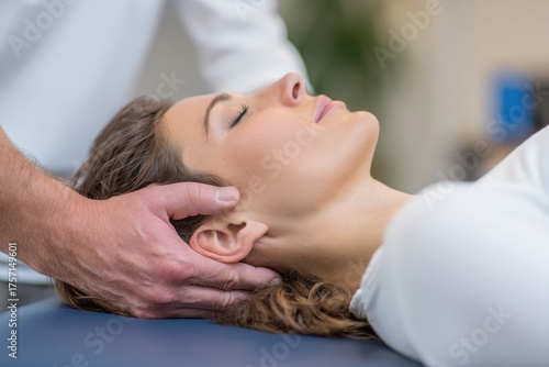 Chiropractor Pregnancy. Adult Pregnant Woman Receiving Chiropractic Adjustment Treatment in Clinic