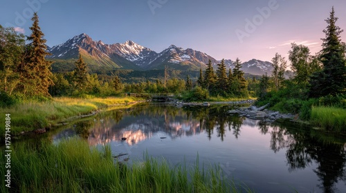 Chugach State Park: Eagle River Nature Center at Sunrise in Beautiful Alaska