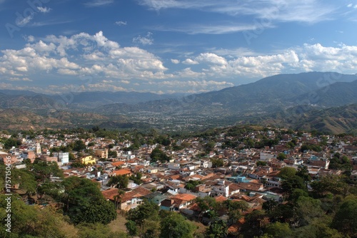 Colombia Cucuta. Village and Landscape Panorama of Cucuta, North Santander