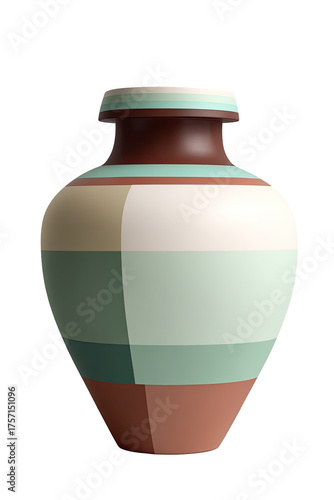 Ceramic vase with horizontal bands