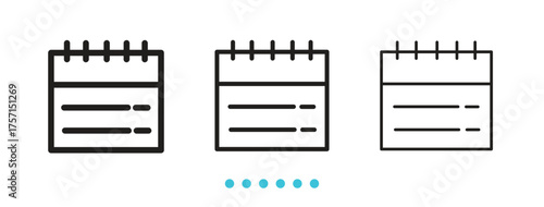 Noted Icon. Thin line icon vector