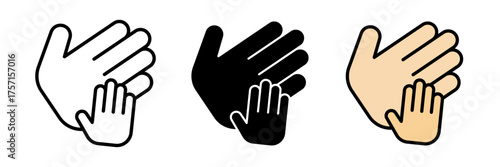 World fathers day icon vector icon set in stroke, filled and colored concept for web design.