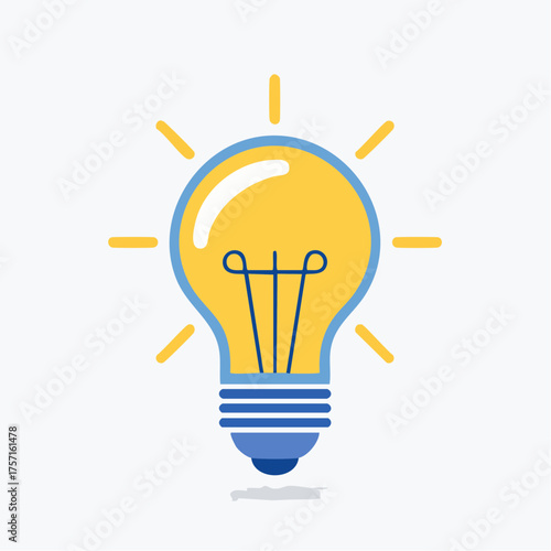 Illustration vectorielle minimaliste d’une ampoule d’innovation