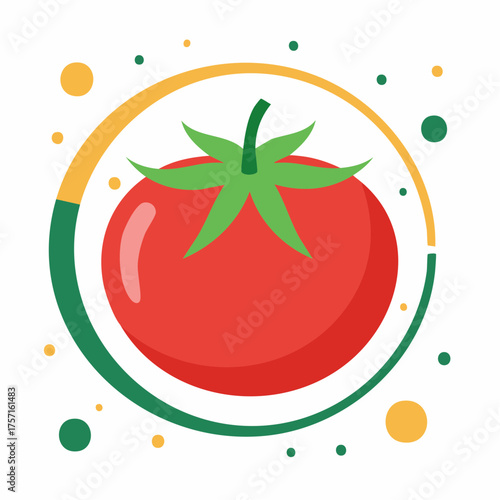 Illustration vectorielle simple de légume sain et bio