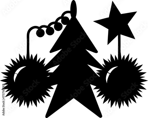 Twinkle & Tinsel silhouette black icon