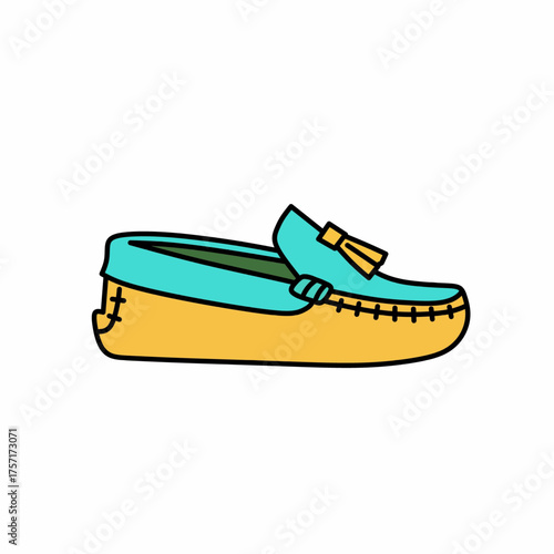 Stylish Tassel Loafer Shoe Illustration - Fashionable Footwear Icon