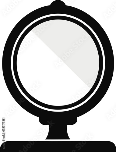Simple Bathroom Mirror Silhouette Vector