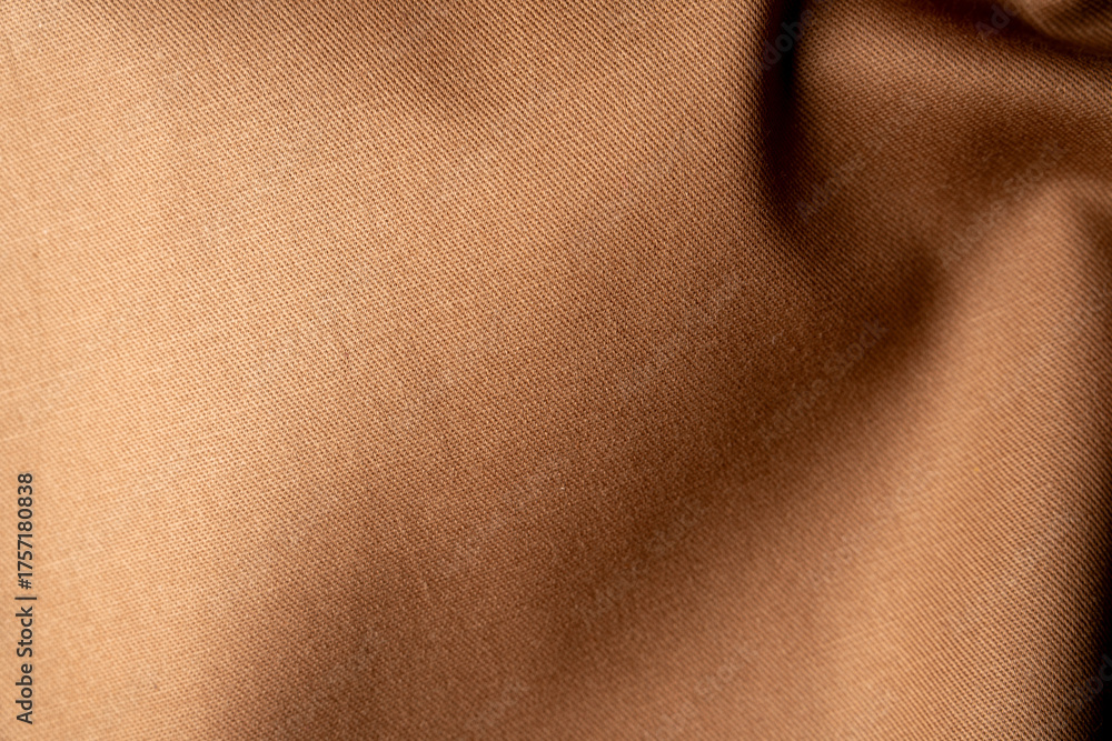 Fototapeta premium Brown Fabric Texture with Soft Folds