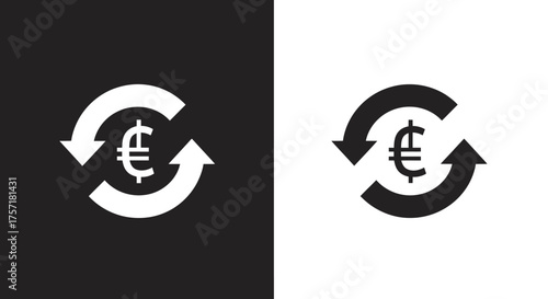 Georgian Lari currency exchange vector icon design.