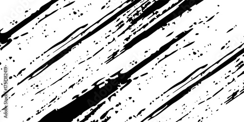 Elegant black background vector illustration with vintage distressed grunge texture and dark gray charcoal color paint, black stone or concrete wall, black banner Vector Format. eps 10