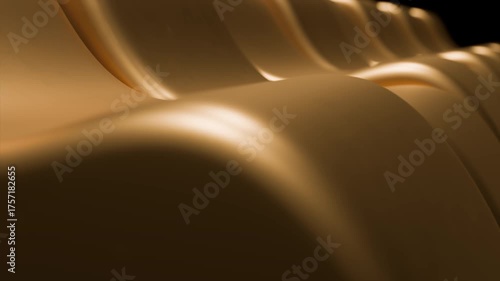 Abstract Golden Gears Showcasing Unique Curves and Surfaces in Intricate Designs