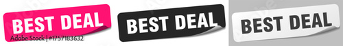 best deal sticker. best deal sticker set on white background