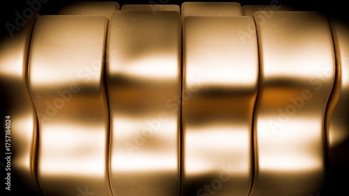 Abstract Gears Golden Top Showcasing Intricate Design and Smooth Surface With Reflective Shine