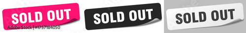 sold out sticker. sold out sticker set on white background