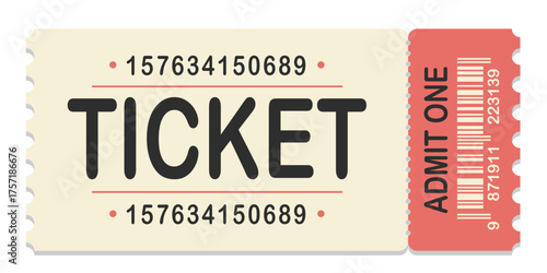 Ticket admit. Admit one ticket icons.
