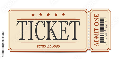 Ticket admit. Admit one ticket icons.