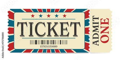 Ticket admit. Admit one ticket icons.